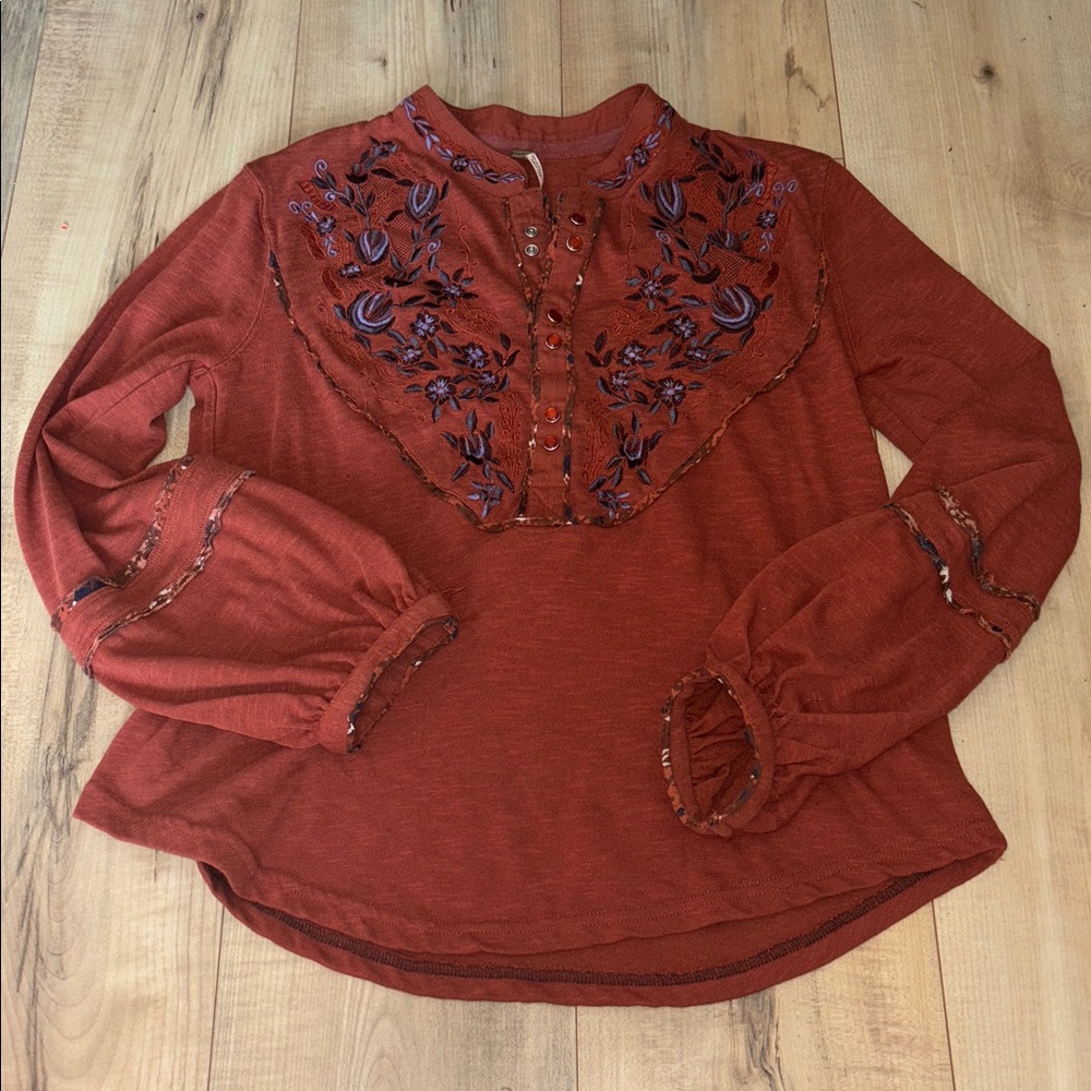 Free People Western Boho Blouse XS
